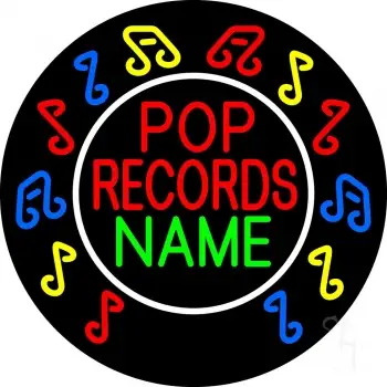 Custom Red Pop Records LED Neon Sign