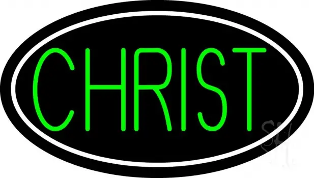 Green Christ LED Neon Sign