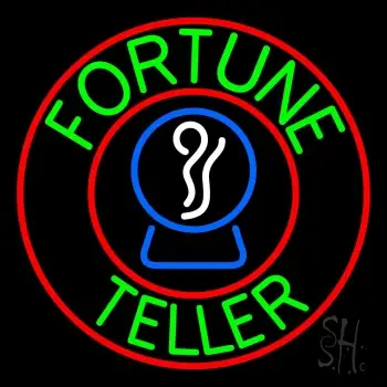 Green Fortune Teller With Logo LED Neon Sign