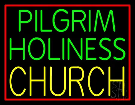 Green Pilgrim Holiness Yellow Church LED Neon Sign