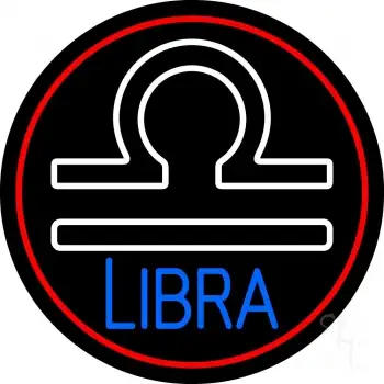 Libra Zodiac Border Red LED Neon Sign