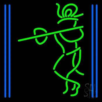 Lord Krishna With Line LED Neon Sign