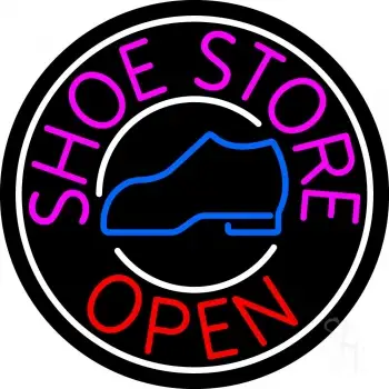 Pink Shoe Store Open LED Neon Sign