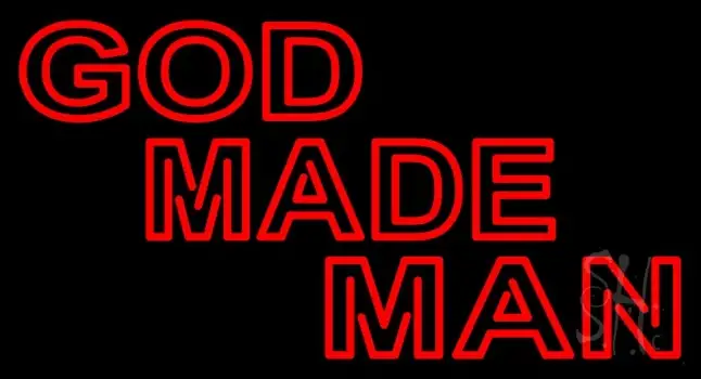Red God Made Man LED Neon Sign