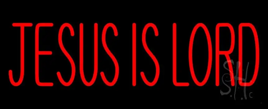 Red Jesus Is Lord LED Neon Sign