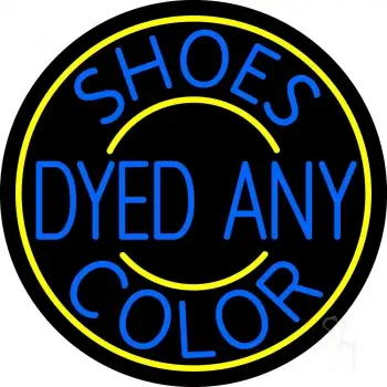 Shoes Dyed And Color With Yellow Border LED Neon Sign