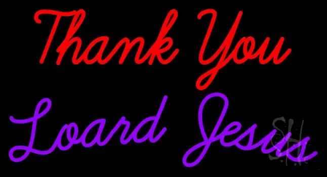 Thank You Lord Jesus LED Neon Sign