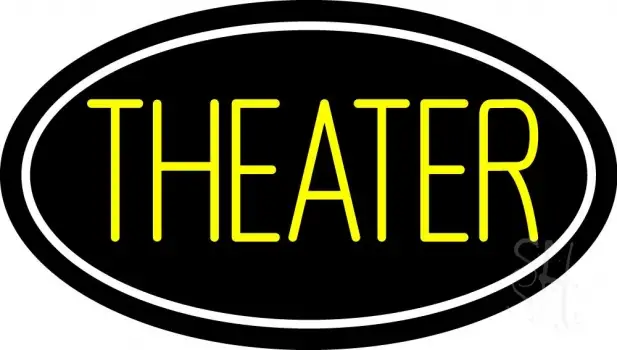 Theater With Border LED Neon Sign