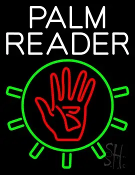 White Palm Reader With Logo LED Neon Sign