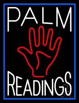 White Palm Readings With Palm LED Neon Sign
