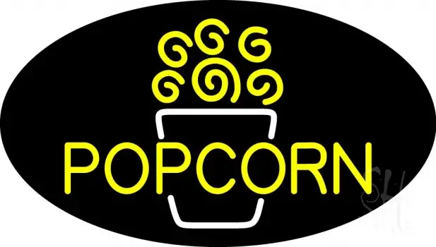 Yellow Popcorn 1 LED Neon Sign