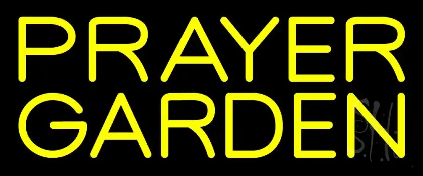 Yellow Prayer Garden LED Neon Sign