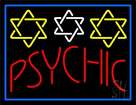 Blue Psychic With Stars LED Neon Sign