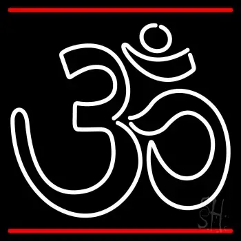 Om With Line LED Neon Sign