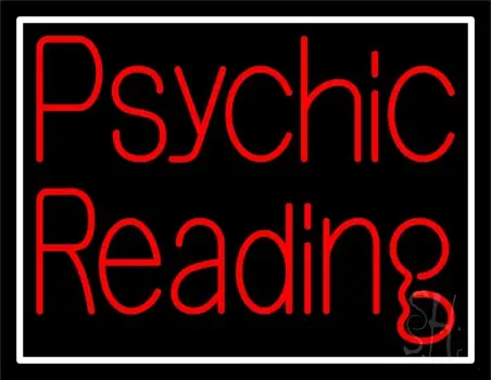 Red Psychic Reading And Border LED Neon Sign