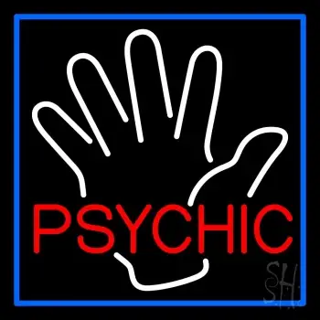 Red Psychic With Palm LED Neon Sign