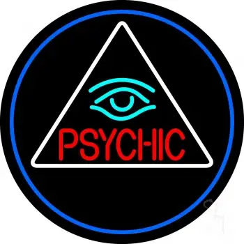 Red Psychic With Turquoise Eye LED Neon Sign