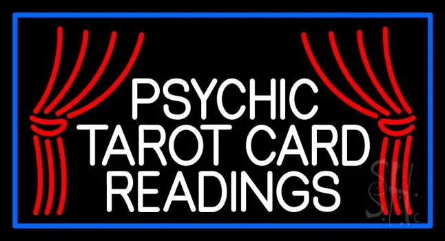 White Psychic Tarot Card Readings LED Neon Sign