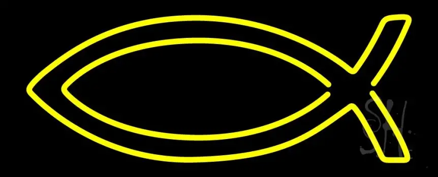 Yellow Christian LED Neon Sign