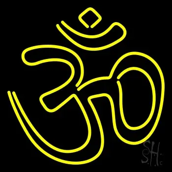 Yellow Om LED Neon Sign