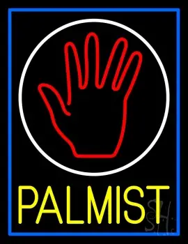 Yellow Palmist Block With Logo LED Neon Sign