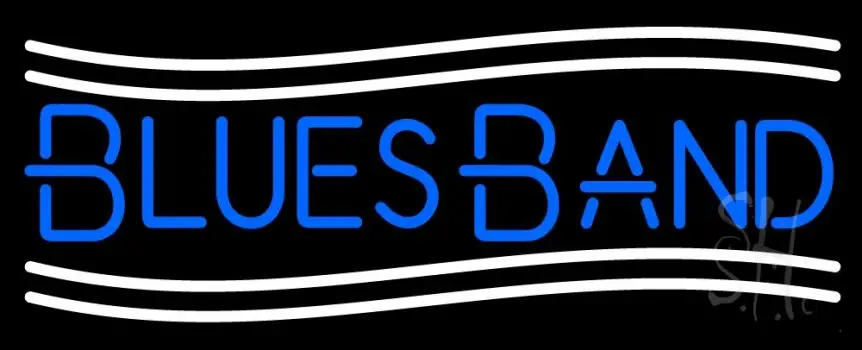 Blue Blues Band LED Neon Sign