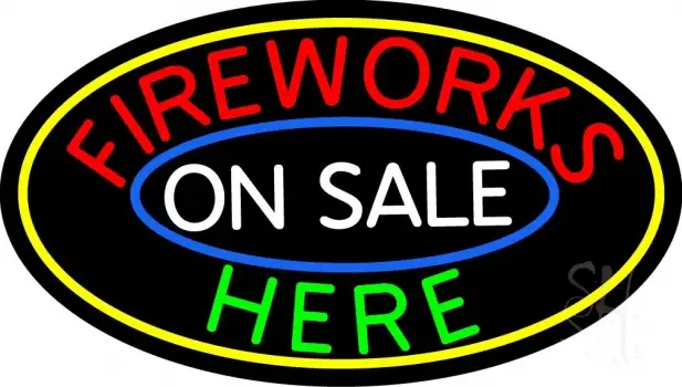 Fireworks On Sale Here LED Neon Sign
