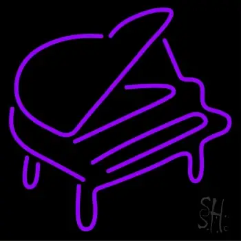 Purple Piano LED Neon Sign