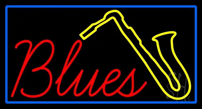 Red Blues Yellow Saxophone LED Neon Sign