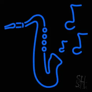 Saxophone With Musical Note LED Neon Sign