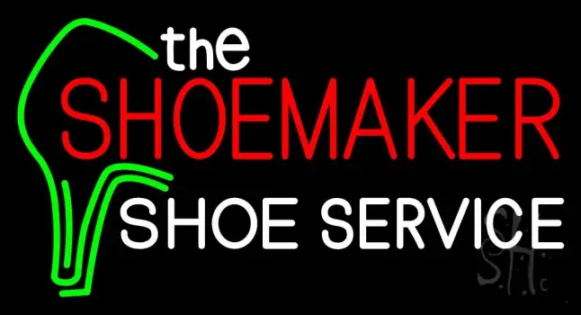 The Shoe Maker Shoe Service LED Neon Sign