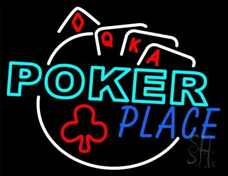Poker Place LED Neon Sign