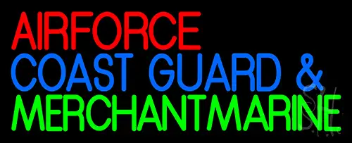 Air Force Coast Guard Merchant Marine LED Neon Sign