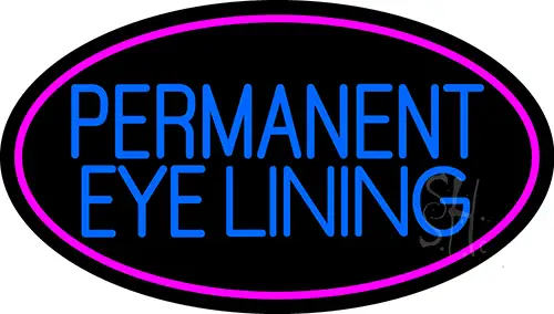 Blue Permanent Eye Lining LED Neon Sign