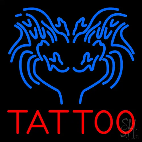 Blue Tattoo Logo LED Neon Sign