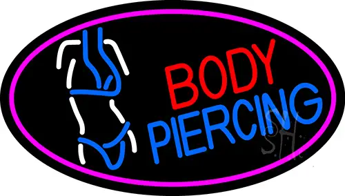 Body Piercing Logo LED Neon Sign