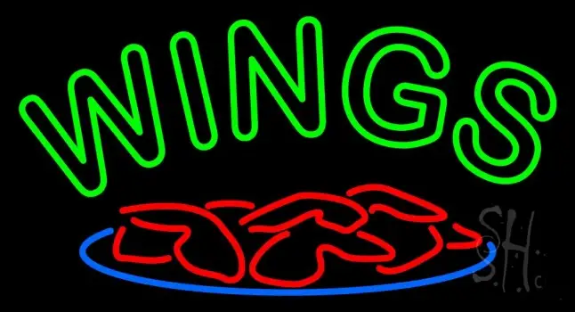 Green Wings LED Neon Sign