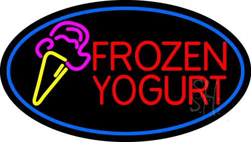 Frozen Yogurt With Logo LED Neon Sign
