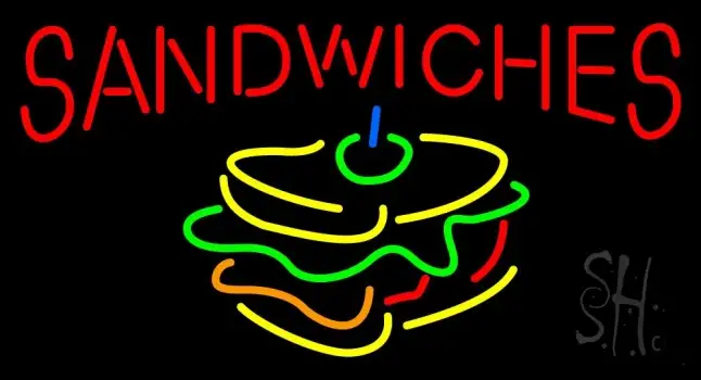 Red Sandwiches LED Neon Sign