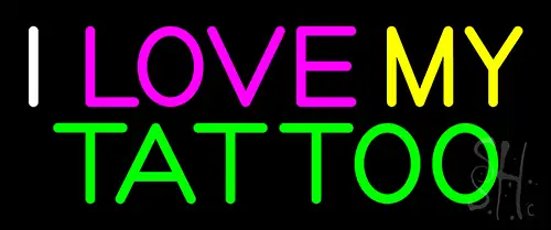 I Love My Tattoo LED Neon Sign