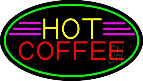 Red Coffee Yellow LED Neon Sign