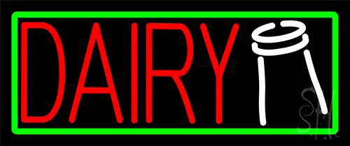 Red Dairy LED Neon Sign