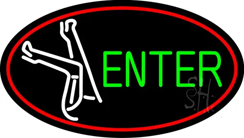 Strip Girl Enter Logo LED Neon Sign