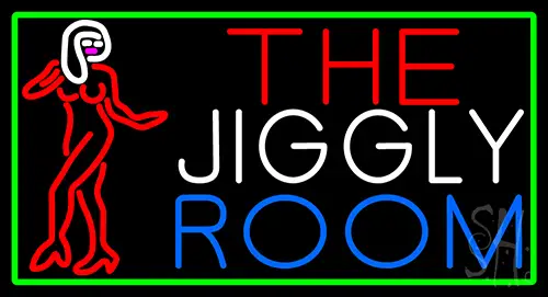 The Jiggly Room With Girl Logo LED Neon Sign