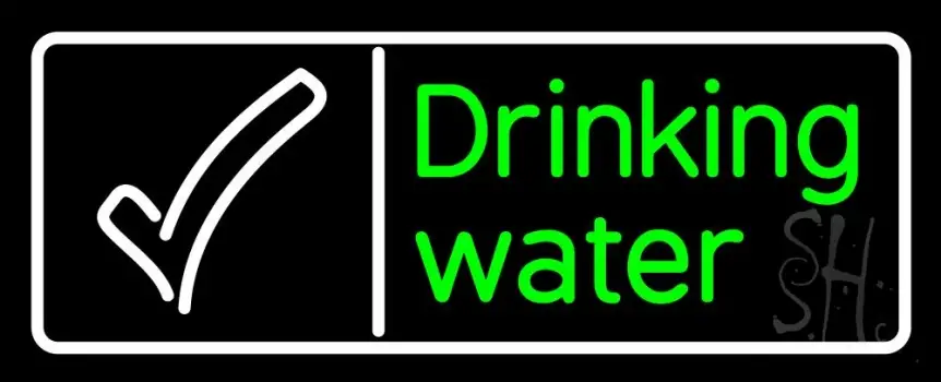 Drinking Water LED Neon Sign