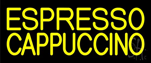 Yellow Cappuccino Espresso LED Neon Sign