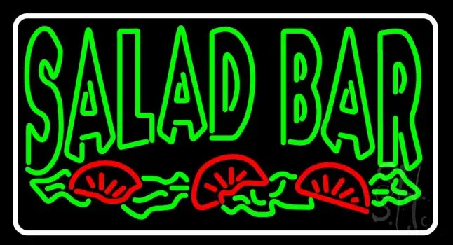 Green Block Salad Bar LED Neon Sign