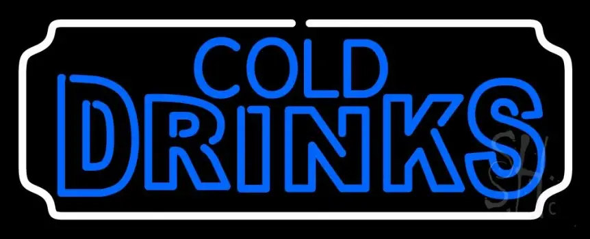 Rectangle Cold Drinks LED Neon Sign