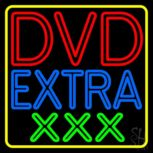 Dvd Extra Xxx 2 LED Neon Sign