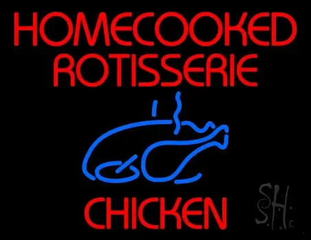 Red Homecooked Rotisserie Chicken LED Neon Sign